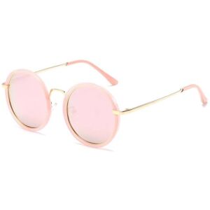 Agrieve Polarized Sunglasses Round Sun Glasses Women Vintage Retro Fashion Wrap Wild Sunglasses With Box Female,C02 Pink Pink,One Size