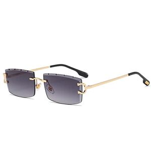 Small Rectangular Rimless Sunglasses Men Metal Retro Women Sun Glasses Vintage Eyewear Outdoor Uv400 Generic872872