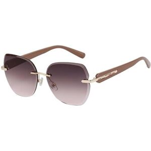 Jingbdo Sunglassesfashionable Rimless Sunglasses Outdoor Sunglasses Color Sunglasses Simple Fashion Sunglasses-Gold Tea Pink