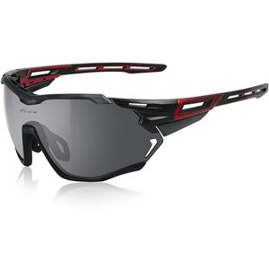 Icecube Ventura High-Performance Sunglasses: Anti-Fog Pc Lenses, Ventilated Tr90 Frame, 100% Uv Protection, Ideal For Sports And Cycling (Blk-R/grey)