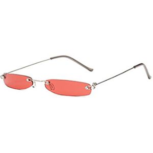 Huicai Vintage Small Sunglasses Rectangular Metal Rimless frameless sunglasses for Men and women