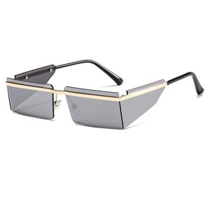 Hpirme Small Rimless Sunglasses Women Punk Square Sunglasses Men Eyewear Retro Rectangle Glasses For Female Shades Uv400,6,One Size