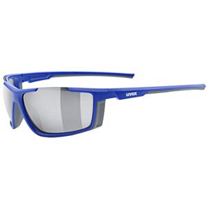 uvex Sportstyle 310 - Outdoor Glasses for Men and Women - Mirrored Lenses - Removable Padding - Blue Matt/Silver - One Size