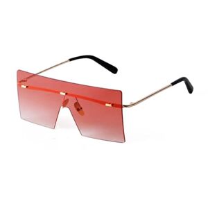Lvtfco Vintage Sunglasses Men Rimless Square Sunglasses Fashion Sunglasses Woman Luxury,C3,One Size