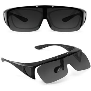 Siphew Fit Over Sunglasses Polarised For Men, Clip Over Glasses Sunglasses With Flip Up Lens Cat3 Uv400 Protection