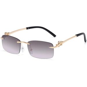 Generic Vintage Rimless Rectangle Sunglasses Women Retro Metal Small Square Sun Glasses Female Rectangular Sunglass For Men 714