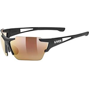 uvex Sportstyle 803 Race CV V - Sports Sunglasses for Men and Women - Contrast Enhancing & Mirrored - Self-Tinting Lenses - Black Matt/Red - One Size