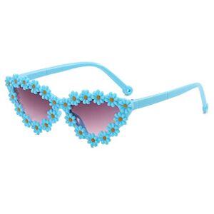 Srtumey Daisy Sunglasses Cat Eye Sunglasses for Toddler Baby Girls Sunglasses Daisy Floral Eyewear Glasses Sunflower Glasses Sunglasses Blue