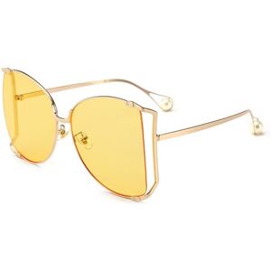 Generic Oversized Square Sunglasses Women Cat Eye Clear Shades Glasses Pearl Half Frame Sun Glasses Ladies184