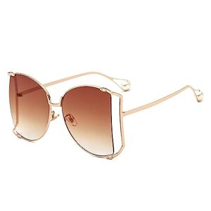 Sibeg Square Sunglasses For Women 2024 Metal Half Frame Eyewear Men Shades Trends Punk Sun Glasses Lady Uv400(Color:Brown)