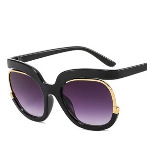 Sibeg Oversize Half Frame Sunglasses For Women 2024 New Square Big Frame Ladies Shades Luxury Black Sun Glasses Female Uv400(Color:Black)