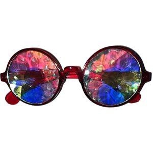 Generic Clear Round Glasses Kaleidoscope Eyewears Crystal Lens Party Sunglasses Female Men'S Glasses Party Eyewear Gifts