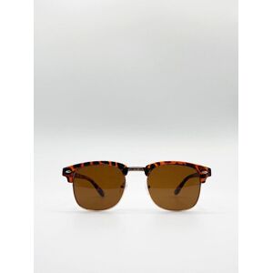 SVNX Half Frame Wayfarer Style Sunglasses