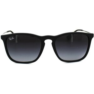 Ray-Ban Round Rubber Black Gradient Grey Chris 4187 Sunglasses