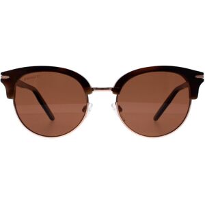 Serengeti Round Shiny Brown Mineral Polarized Drivers Brown Lela