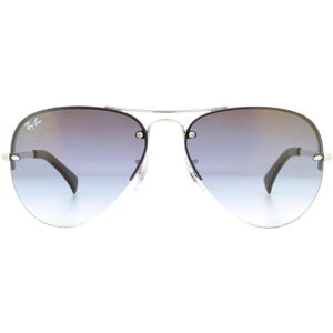 Ray-Ban Aviator Silver Clear Blue Grey Gradient Sunglasses