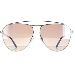 Tom Ford Aviator Silver Havana Brown Silver Gradient Mirror Binx FT0681