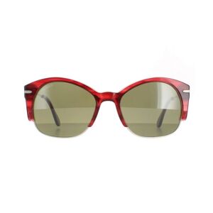 Serengeti Semi Rimless Womens Silver Red Streaky Polarized Green 555nm Vinita - One Size