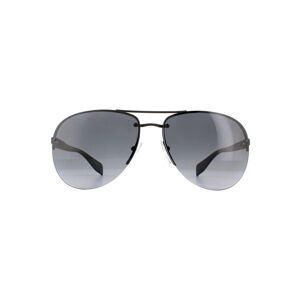 Prada Sport Mens Sunglasses 56ms Dg05w1 Black Rubber Polarized Grey Gradient Metal - One Size