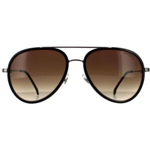 Carrera Aviator Mens Black Brown Gradient Sunglasses Metal - One Size