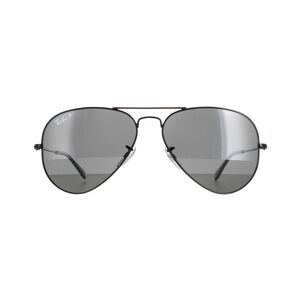 Ray-Ban Aviator Unisex Polished Black/black Polarized 3025 Sunglasses Metal (Archived) - One Size