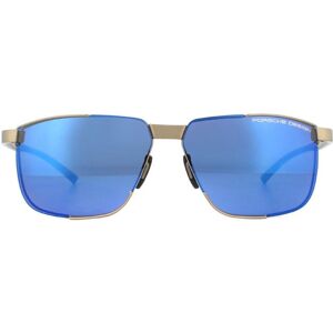 Porsche Design Rimless Mens Gold And Grey Blue Silver Mirror Sunglasses Metal (Archived) - One Size