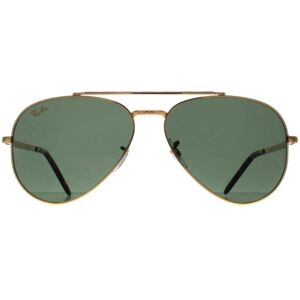 Ray-Ban Aviator Unisex Polished Gold Green Rb3625 New Metal - One Size