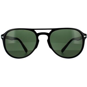 Persol Aviator Unisex Black Green Sunglasses - One Size