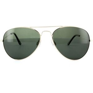 Polaroid Aviator Unisex Gold Green Polarized Sunglasses Metal - One Size