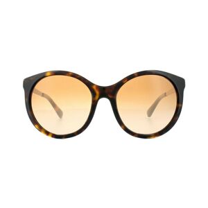 Michael Kors Round Womens Dark Havana Light Brown Gradient Sunglasses Metal - One Size