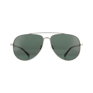 Polaroid Aviator Mens Ruthenium Havana Green Polarized Sunglasses - Grey Metal - One Size