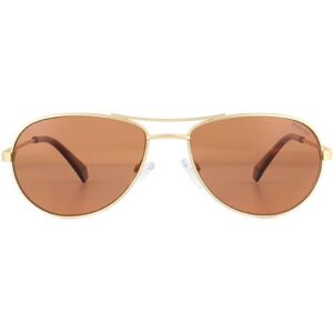 Polaroid Aviator Unisex Matte Gold Copper Polarized Sunglasses Metal - One Size