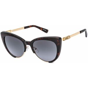 Moschino Womens Cat Eye Plastic Women Sunglasses Dark Havana / Grey Gradient - Multicolour - One Size