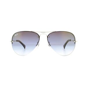 Ray-Ban Mens Sunglasses Rb3449 91290s Silver Clear Blue Grey Gradient Metal - One Size