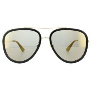 Gucci Womens Sunglasses Gg0062s 001 Black Gold Metal - One Size