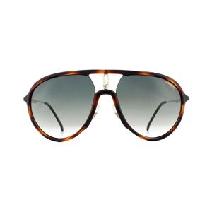 Carrera Aviator Mens Dark Havana Green Gradient Sunglasses - Brown Metal - One Size