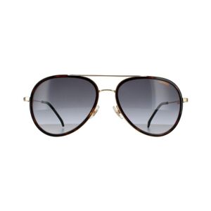 Carrera Aviator Mens Dark Havana Grey Gradient Sunglasses - Brown Metal - One Size