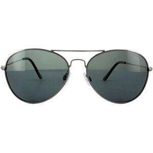 Polaroid Aviator Unisex Gunmetal Grey Blue Polarized Sunglasses - One Size