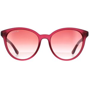 Lacoste Round Womens Transparent Cyclamen Pink Gradient Sunglasses - Purple - One Size