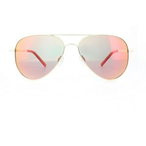 Polaroid Aviator Unisex Gold Red Mirror Polarized Sunglasses Metal (Archived) - One Size