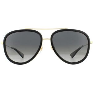 Gucci Unisex Sunglasses Gg0062s 011 Black And Gold Grey Gradient Polarized - One Size