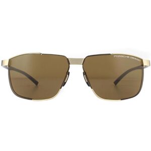 Porsche Design Rimless Mens Gold Brown Sunglasses Metal (Archived) - One Size