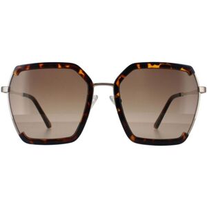 Guess Rimless Womens Dark Havana Brown Gradient Gf0418 Metal - One Size