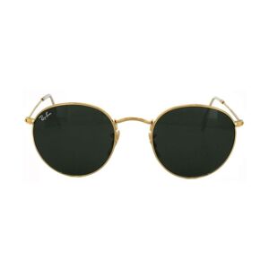 Ray-Ban Unisex Sunglasses Round Metal 3447 001 Gold Green 50mm - One Size