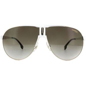 Carrera Aviator Unisex White Gold Brown Gradient Sunglasses Metal - One Size