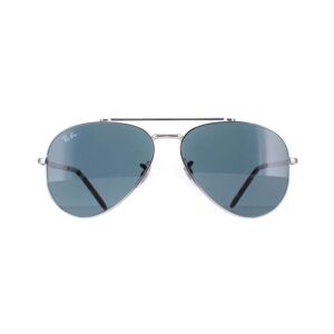 Ray-Ban Aviator Unisex Polished Silver Blue Rb3625 New Metal - One Size