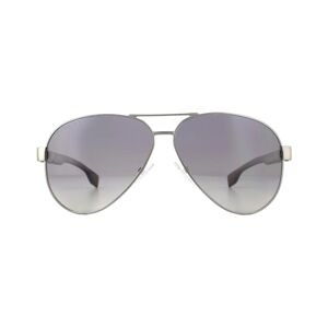 Hugo Boss Mens Sunglasses 1241/s R80 Wj Matte Dark Ruthenium Grey Gradient Polarized Metal - One Size