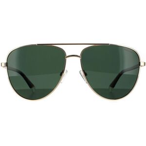 Polaroid Aviator Unisex Gold Green Polarized Sunglasses Metal - One Size