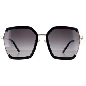 Guess Rimless Womens Shiny Black Smoke Gradient Gf0418 Metal - One Size