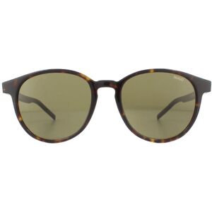 Hugo Hugo Boss Hugo Boss By Round Mens Havana Green Sunglasses - Brown - One Size